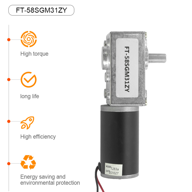 Futeng Factory 5840 12v High Torque Dc Geared Motors 24v Micro Worm Gear Motor