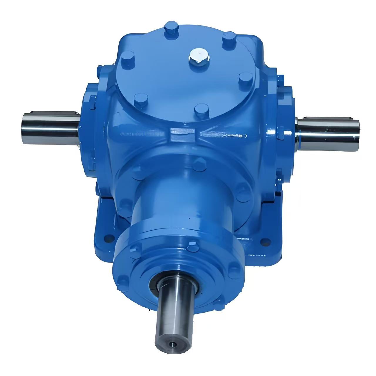 High Precision 25-1500rpm 1:1 0.5mm Cast Iron Bevel Miter Left/Right Mechanical Worm Wheel Gear Reverse Rotation 2 Way 3 Gearbox