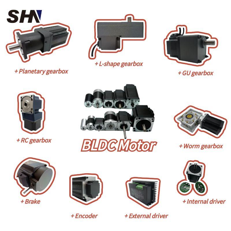 High Torque 24V 100W 200W 300W 400W Brushless DC Worm Gear Motor RV Self-locking For Lawn Mower