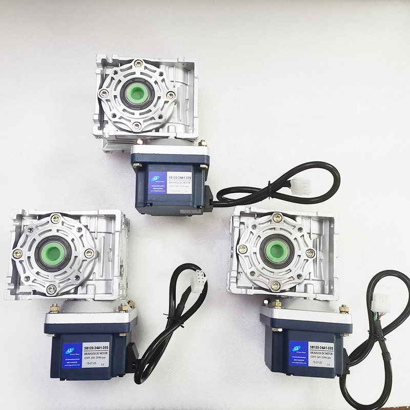 12V 24V 48V 120W Brushless Dc Worm Gear Motor BLDC Motor with Worm Gearbox