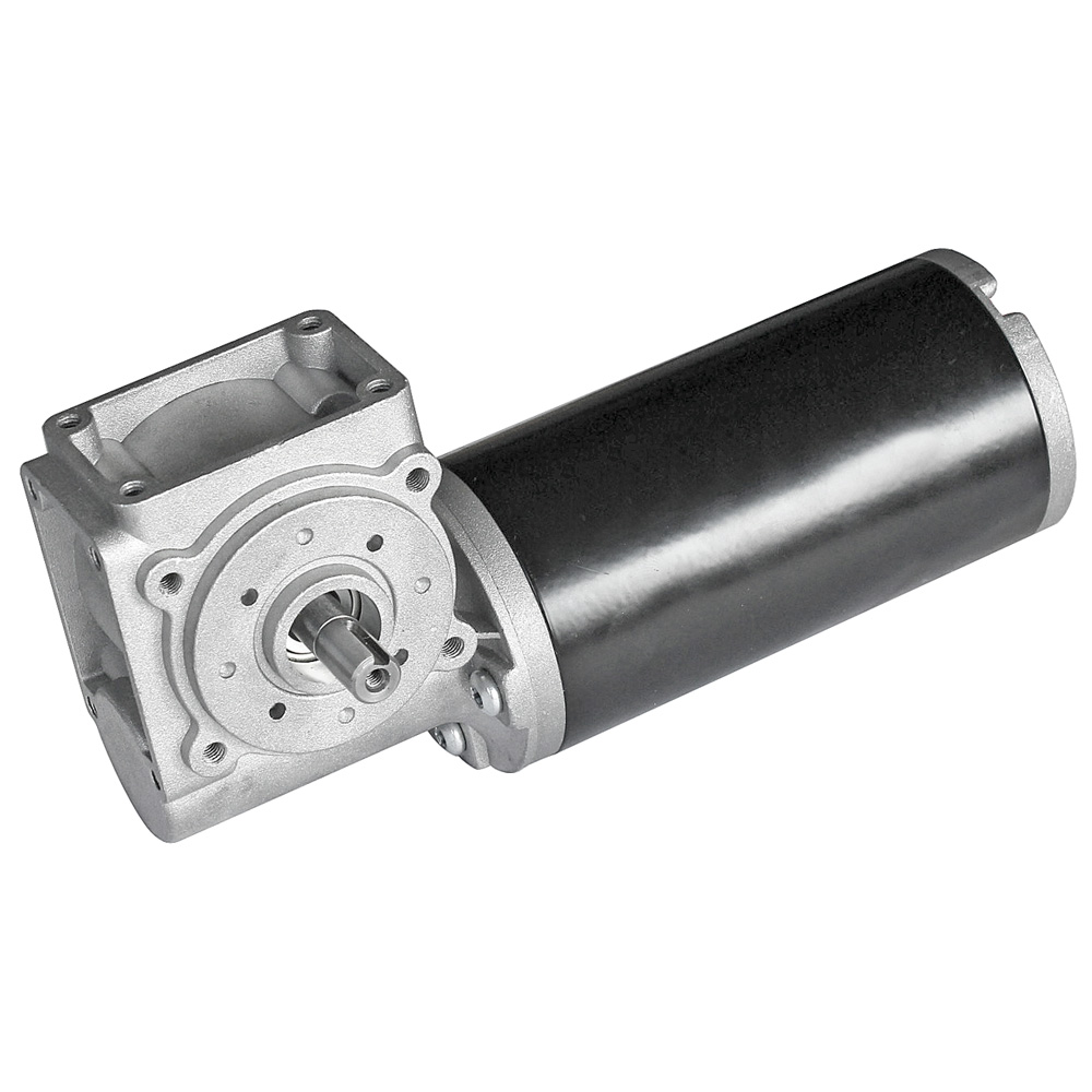 90ZYT-102WJ 12V/24V 350W Keyway Shaft Bronze Gear PM DC Worm Gear Motor for Electric Bicycle Fan &amp; Home Appliance