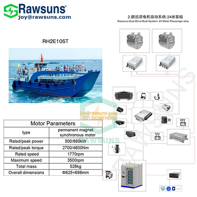 500KW Inboard Ferry Yacht PMSM EV Marine Thruster Propeller Ship Engine Drive Motor Boat Electric Propulsion Synchronous Motor