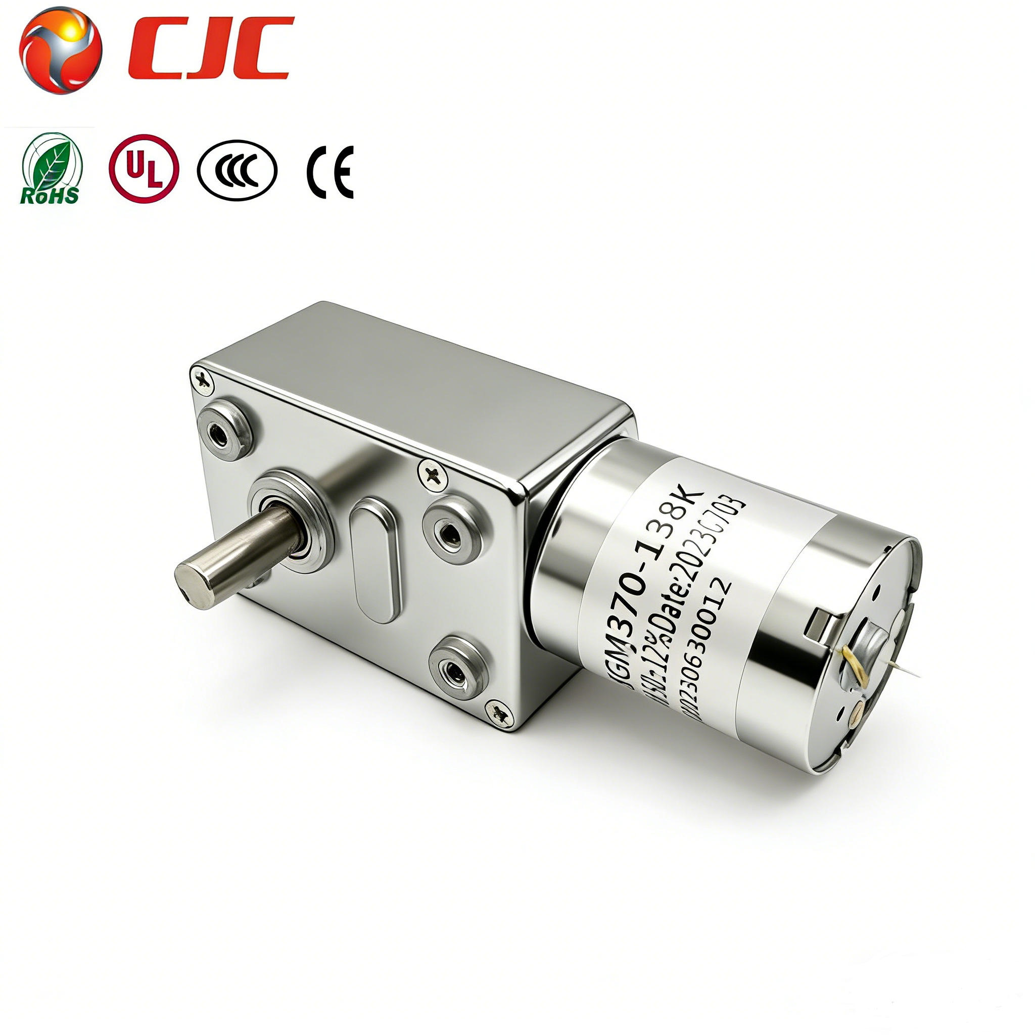 Brushed DC Gear Electrical Motor With Worm Gearbox For ATM Machine/Medical Equipment