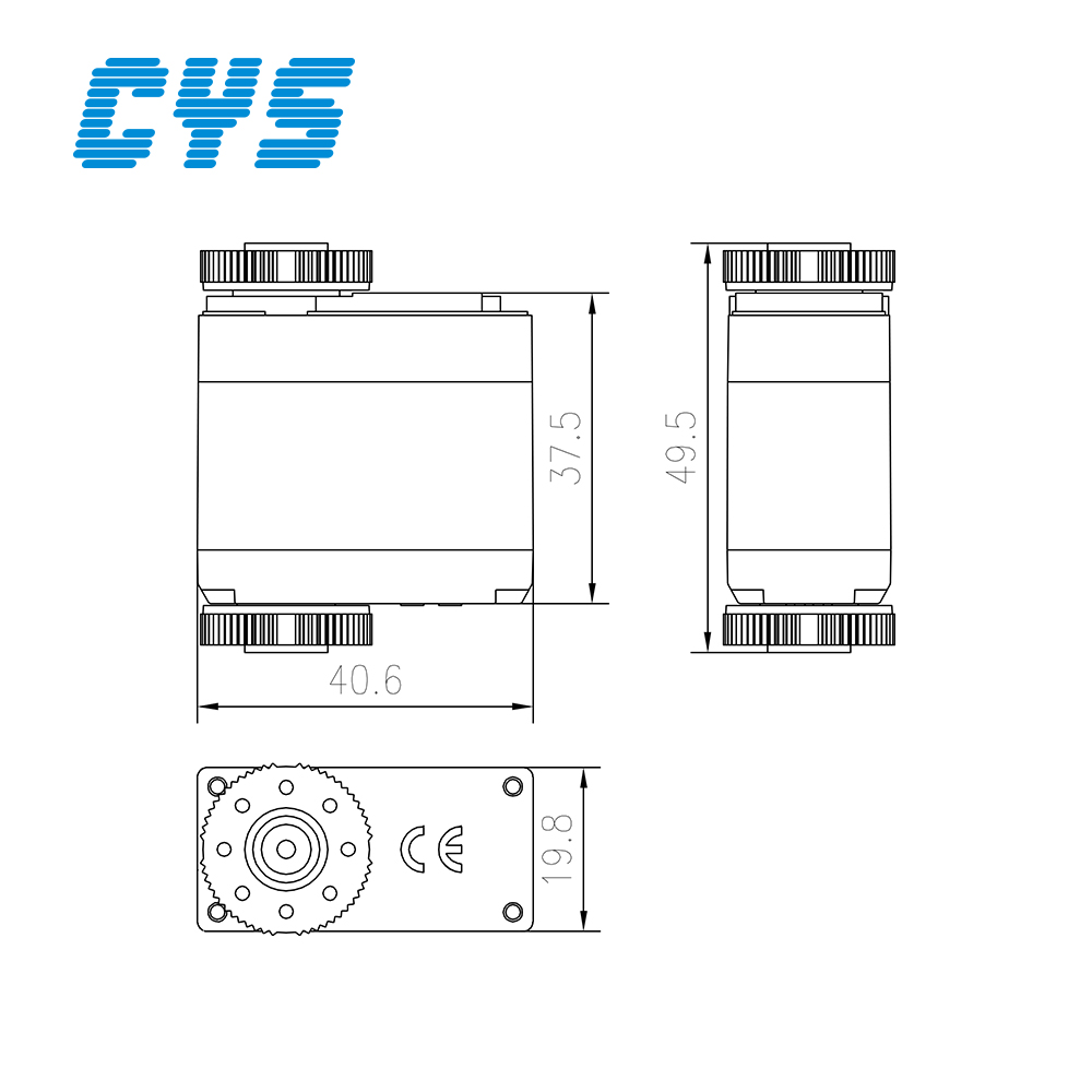 Factory Direct Selling Servo: 56g CYS-S8101 13kg Torque Digital Iron Core Motor Servo With Metal Gear For RC Robot Model