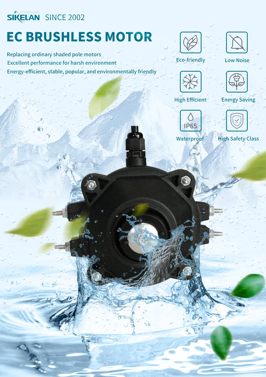 Waterproof HVAC Air Conditioner Motor Performance Charts