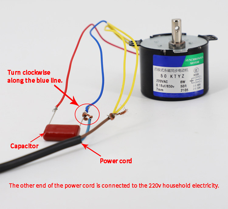 50KTYZ Permanent Magnet Synchronous Motor 220V AC Motor Forward And Reverse Controllable Low Speed Micro Motor 1~110 Rpm
