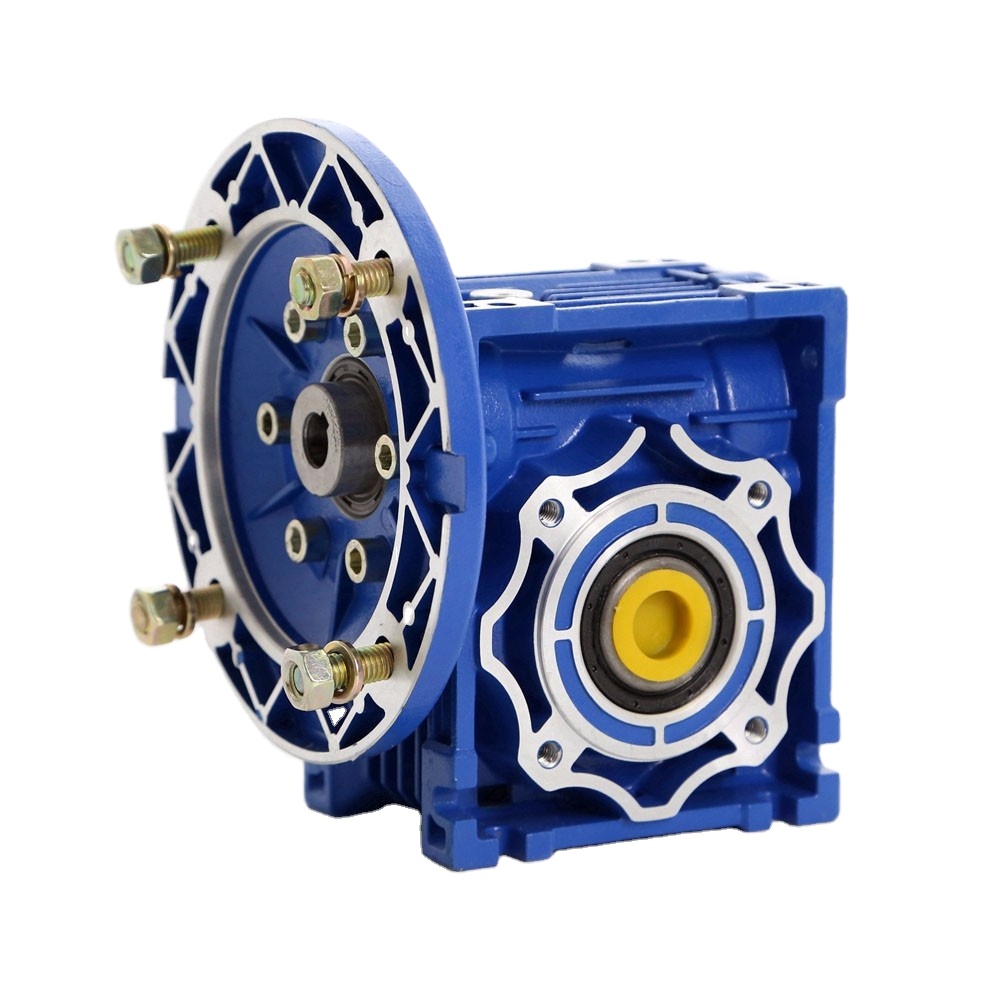 NMRV063 Ratio 30 Single Output Shaft Worm Gear Reducer Electric Motor 50 Gearboxes Aluminum Casing Flange Mounted Machinery