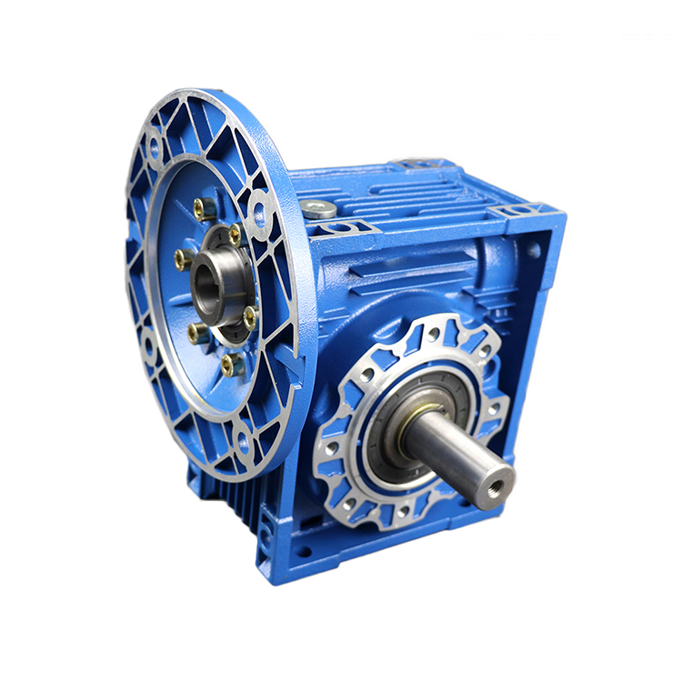 NMRV063 Ratio 30 Single Output Shaft Worm Gear Reducer Electric Motor 50 Gearboxes Aluminum Casing Flange Mounted Machinery