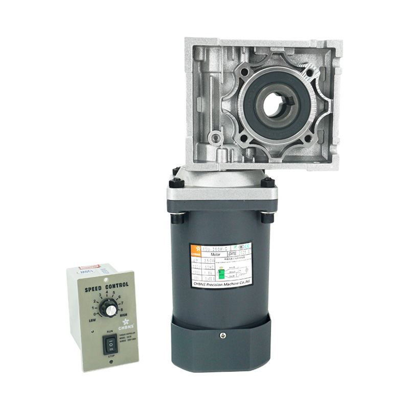 40W~250W AC Gear Motor with NMRV30 RV40 RV50 Worm Gearbox Speed Reducers Includes Speed Controller