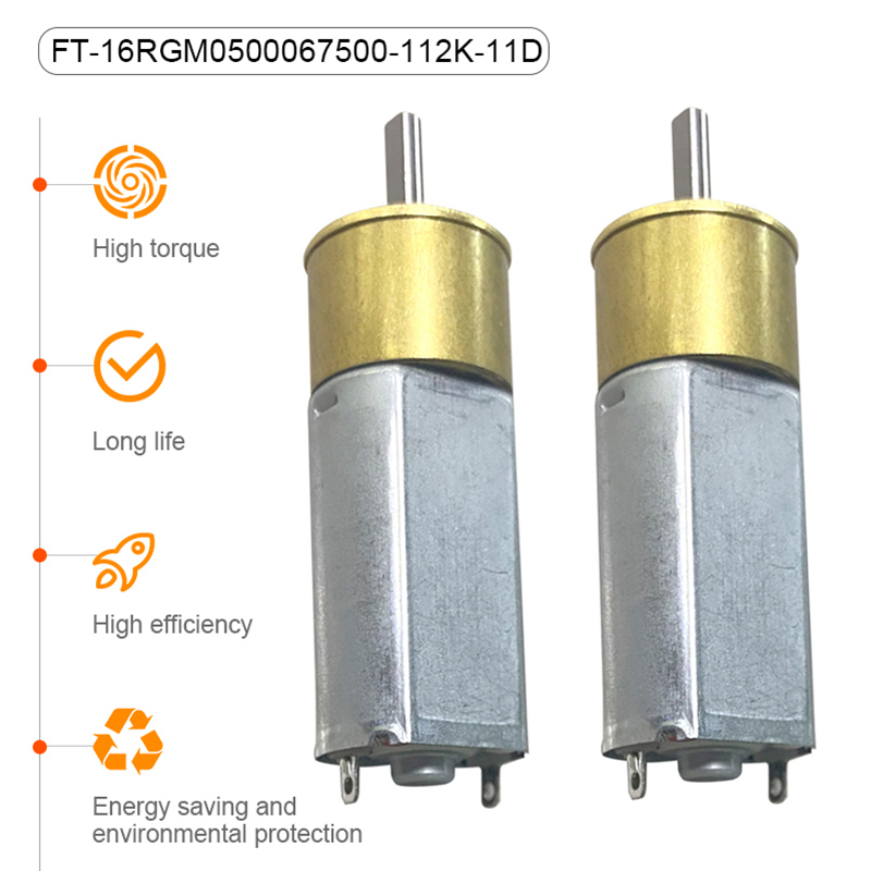 FT-16RGM050 DC 6V 12V24V Spur Gear Motor For Pad Lock