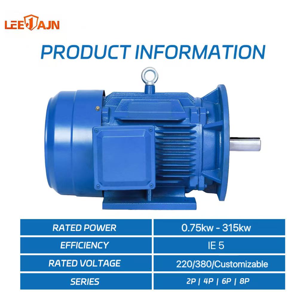 High Efficiency Three-Phase Industrial PMSM 0.75kW-22kW 380V 1500RPM Customizable IE5 Energy-Saving Permanent Magnet Synchronous