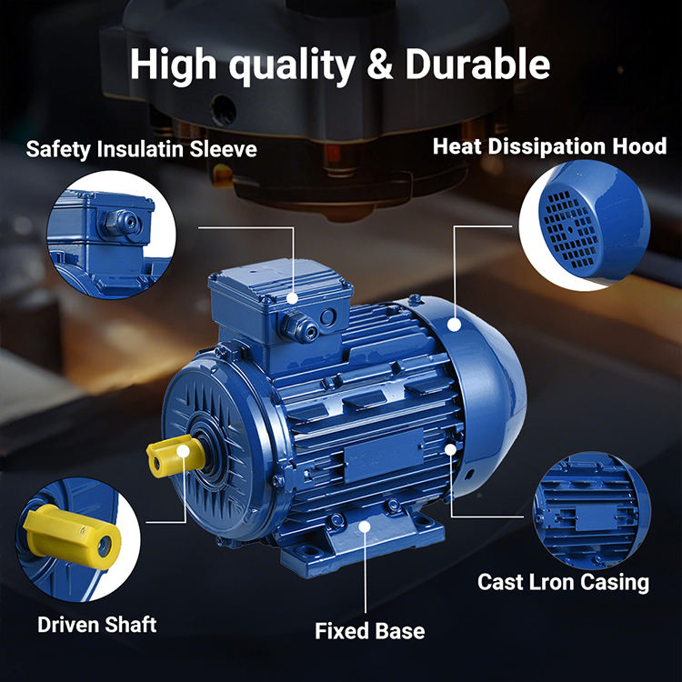 High Performance 4KW PMSM Motor Energy Saving Constant Speed 750/1000/1500/3000RPM Permanent Magnet Rotor For General Industry