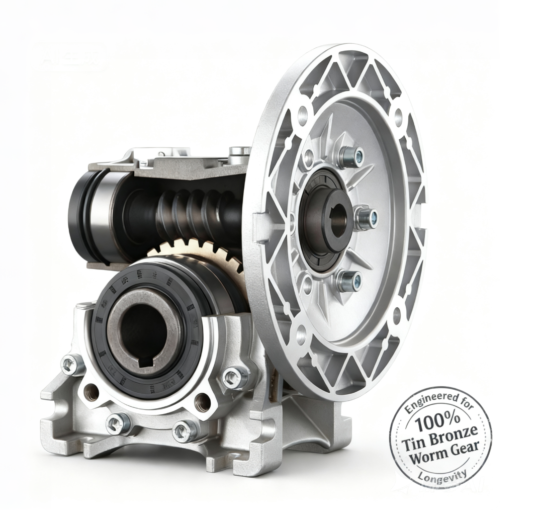 High Efficiency NMRV025 NMRV030 NMRV040 NMRV050 NMRV063 NMRV075 NMRV090 AC 220V 380V Gear Motor Self Locking Worm Motoreductor