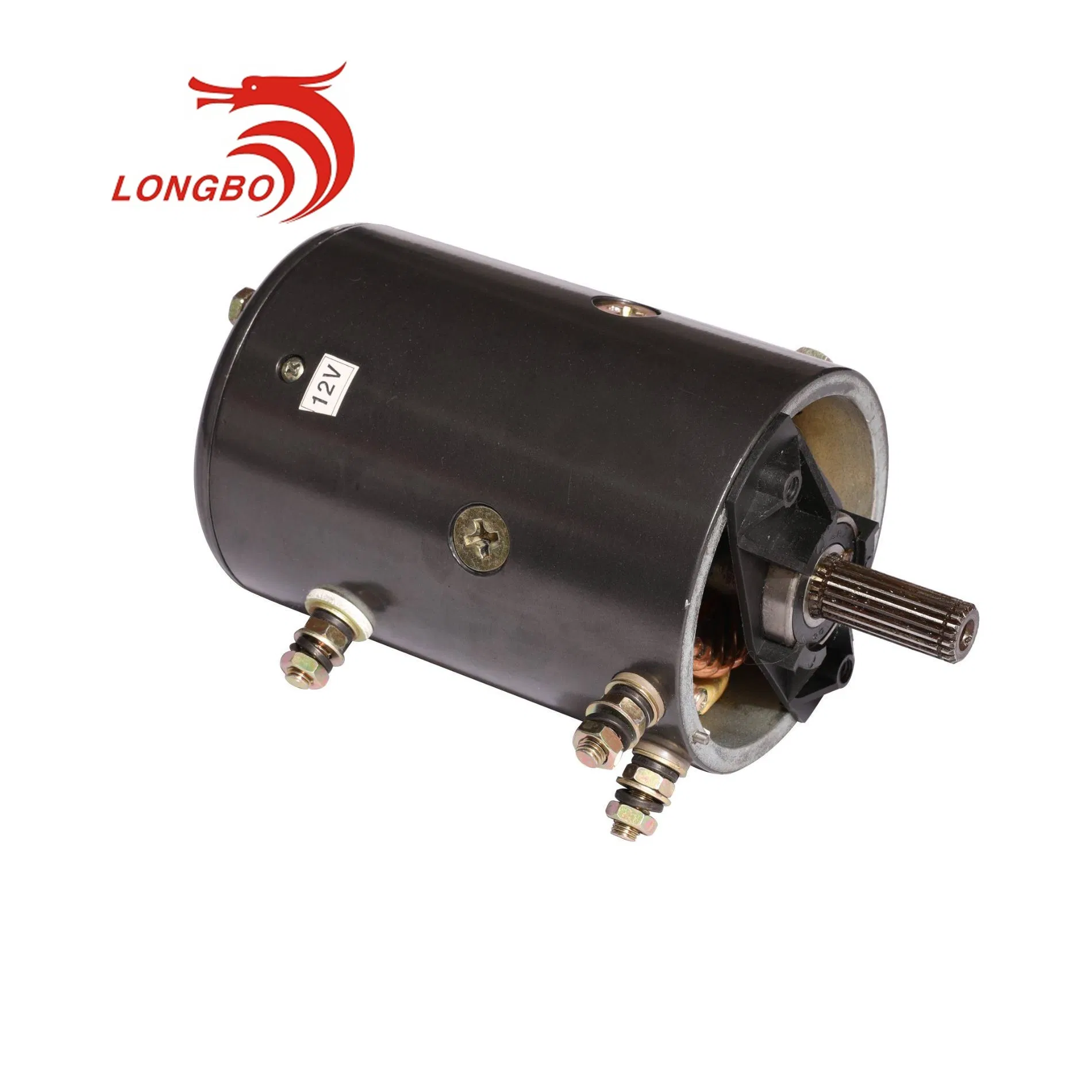 High-Efficiency CE Certified 12V Series Wound DC Motor with 20 Spline Shaft