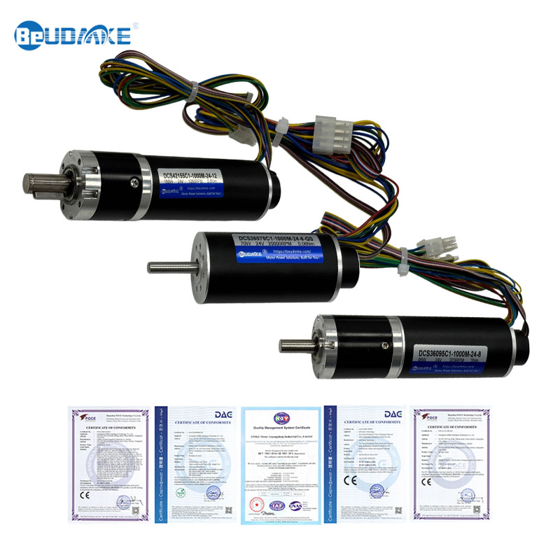 Beudmke Custom High or Low Speed 30W 50W 70W 155W 24V Servo Motor Micro Coreless DC Motor