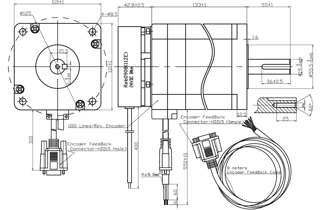 Motor Dimensions Diagram