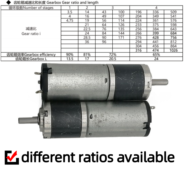 8V 12V 24v 22mm DC Planetary Gearbox Motor Mini 190 Dc Motors with Planetary Gear Reduction Low Rpm High Torque Gear Reducer