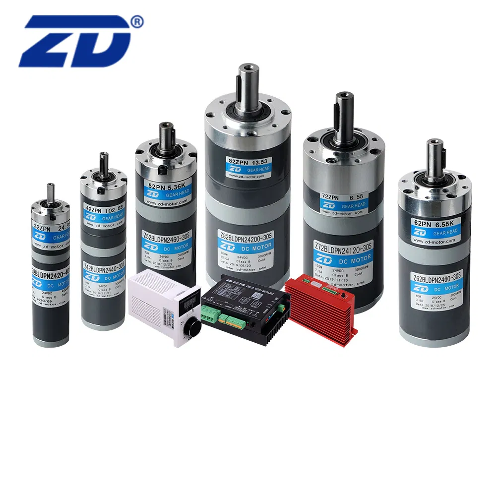 ZD High Performance High Quality Electric AC/DC Brush Or Brushless Gear Motor Planetary Gearbox Manufacture For Automation Solutions