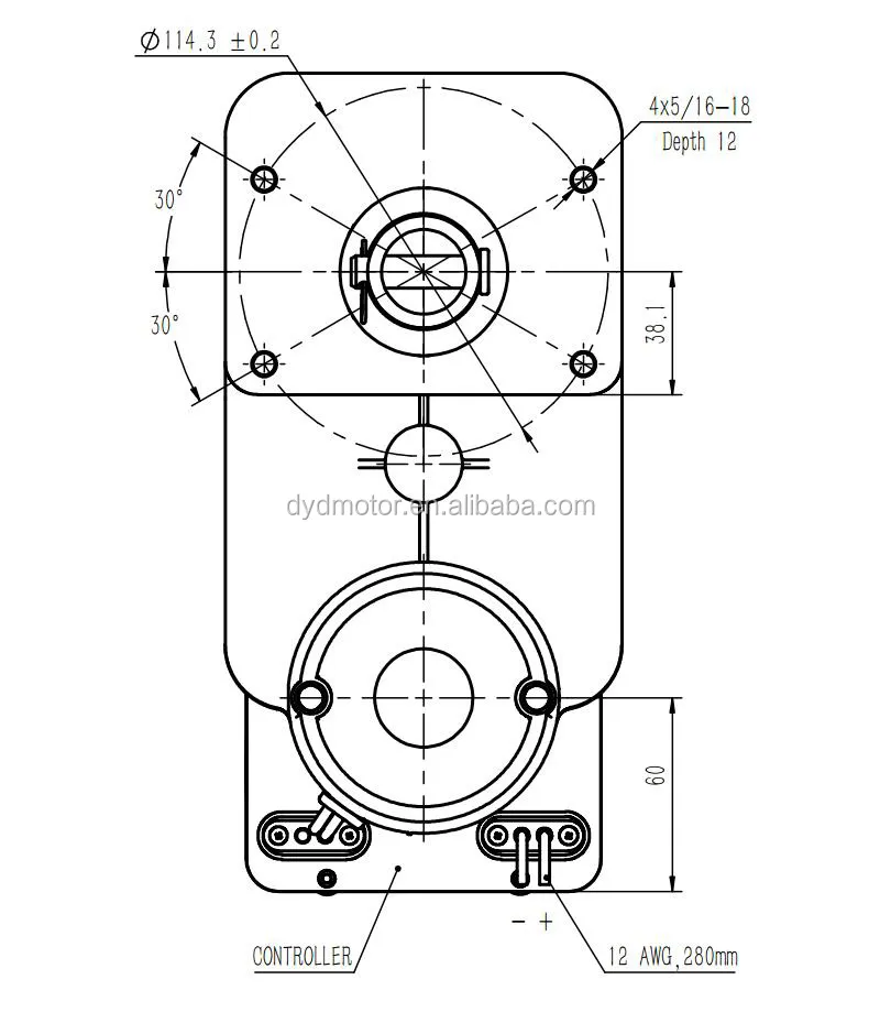 DC Spur Gear Motor View 2