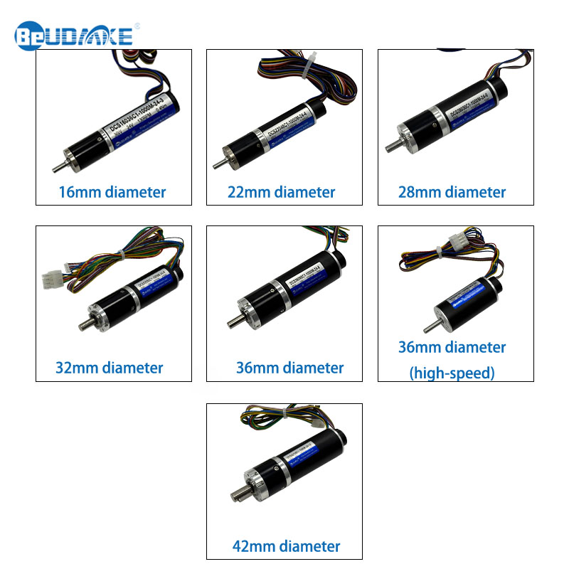 Beudmke Custom High or Low Speed 30W 50W 70W 155W 24V Servo Motor Micro Coreless DC Motor