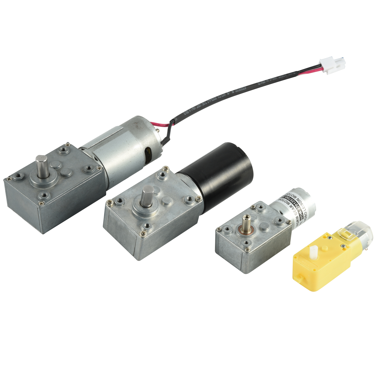63 mm 80 Watts 90-degree Right-angle Low-speed DC Worm Gear Motor 12 Volts for Doors Pool Sunshades D-axis Can Be Customized.