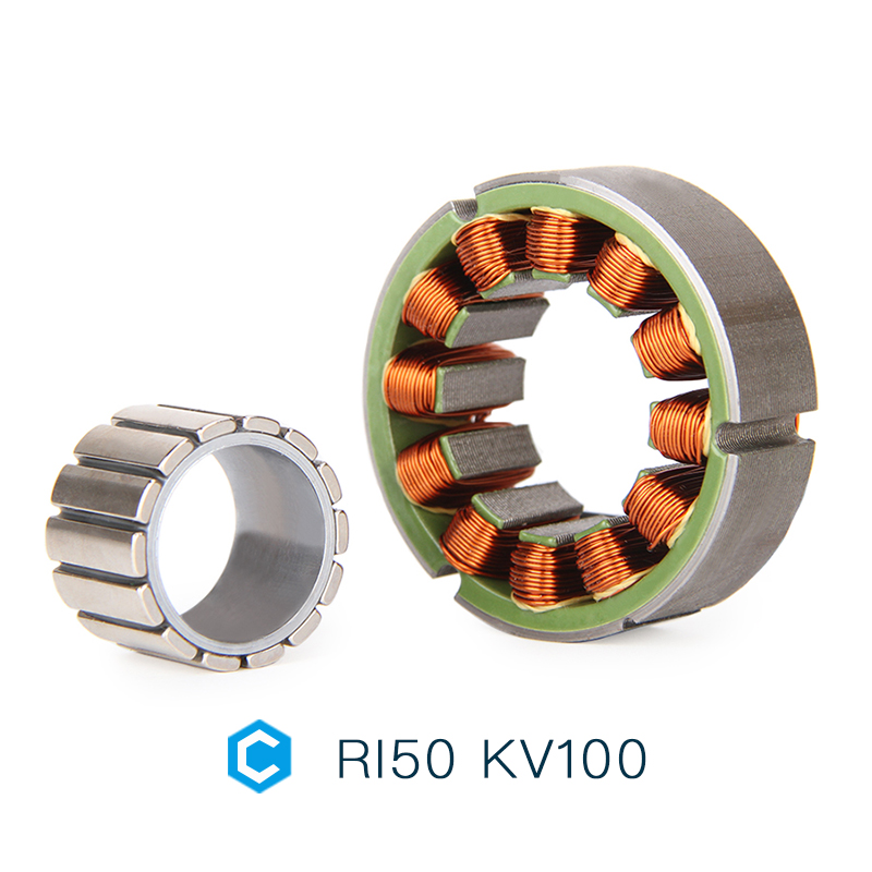 CubeMars RI50 KV100 Frameless Motor High Torque Inrunner Brushless DC Motor for Robot Joint Cobot Arm Exoskeleton Parts