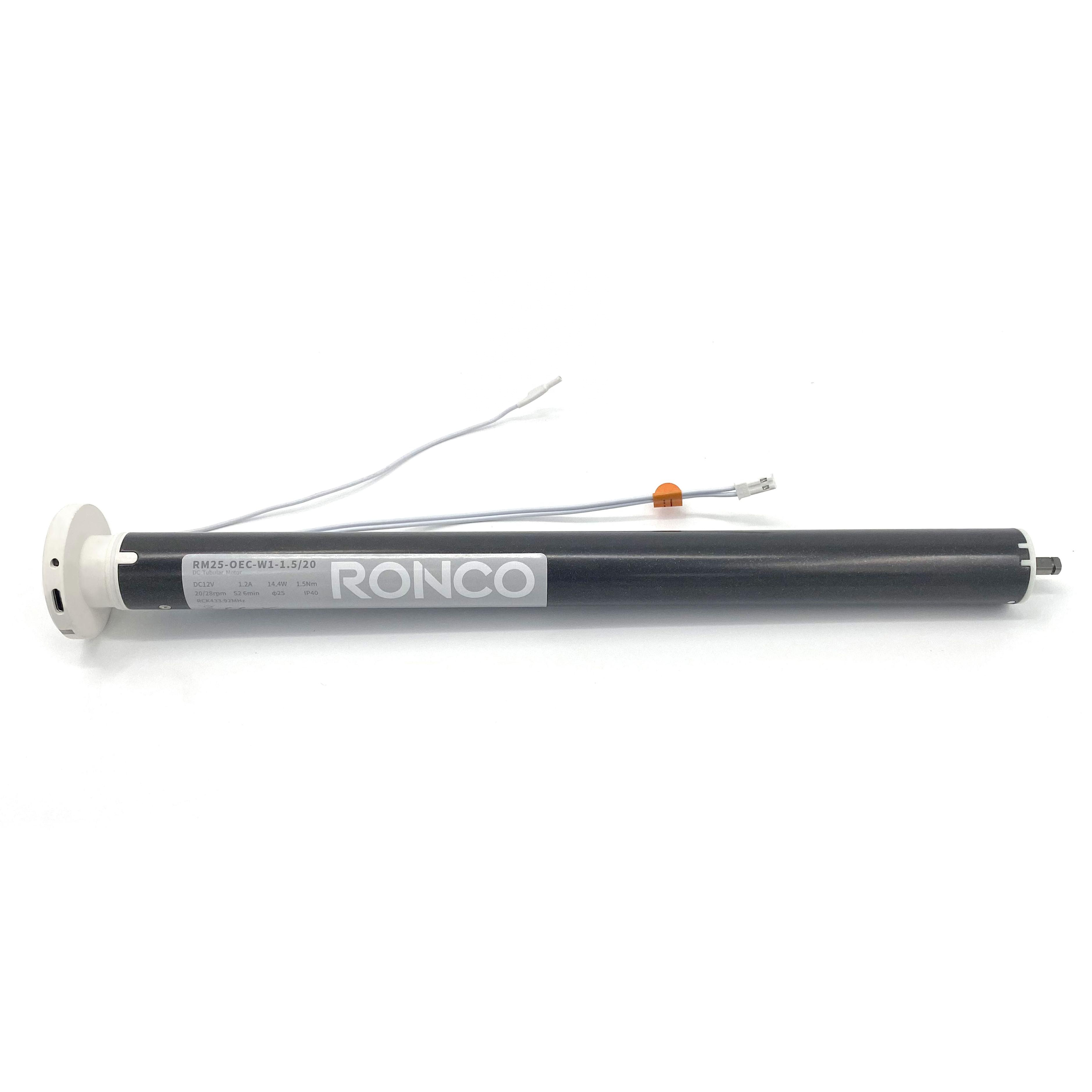 RM25-OEC DC 25mm 12V 24V Brush Series Wound Tubular Motor with Remote Control Low Voltage Quiet Operation