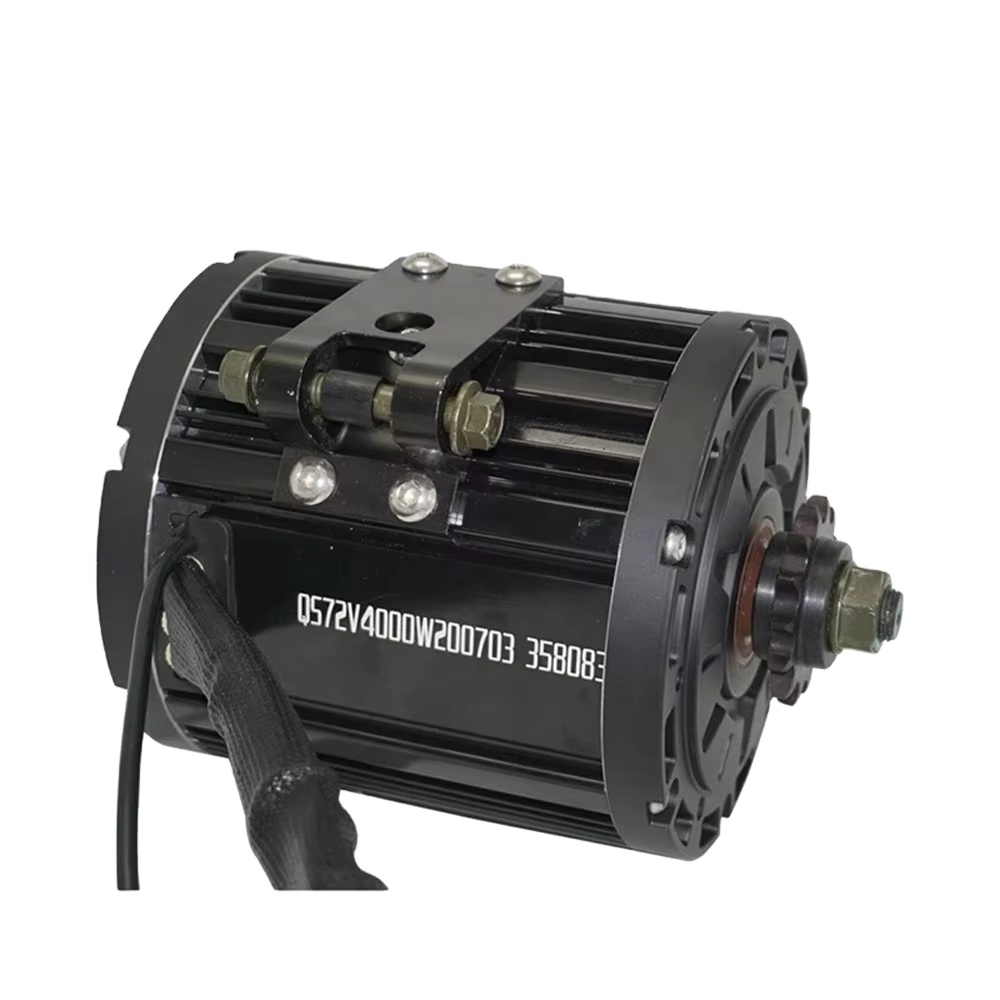 OEM MOTOR 138 90H V3 Brushless Permanent Magnet Mid Drive Motor Kits 1:2.35 Gearbox 4KW 7000RPM EM200-2SP Controller DC 72V