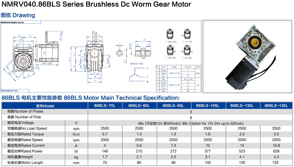 OD 86mm Brushless DC Motor 1