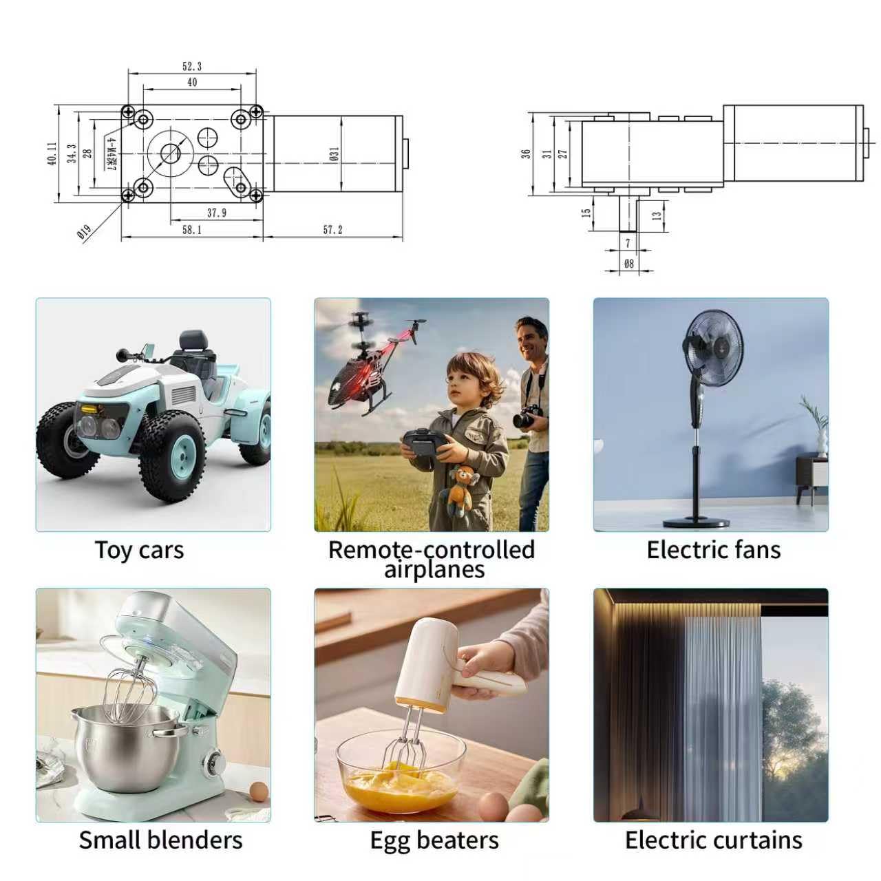 24V 5-250 RPM 50kg.cm Brushed Dc Motor High Torque Self-lock Turbine Gearbox Worm Geared Motor