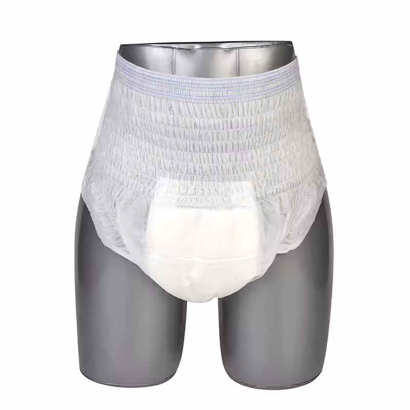 Pantalones de mujer de diseño de cintura alta súper suaves, compresas sanitarias, ropa interior desechable para la noche, fabricación en China, algodón