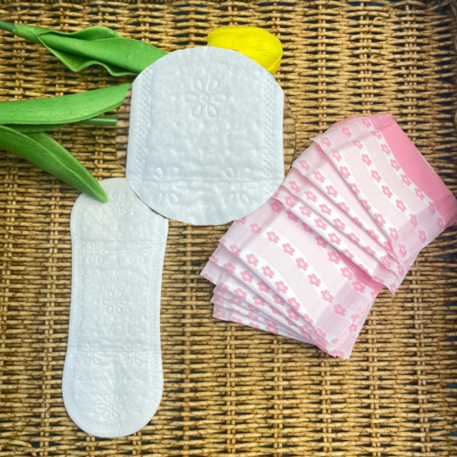 Mini Compresas Sanitarias Biodegradables de Uso Diurno 155mm Protectores Diarios para Mujeres