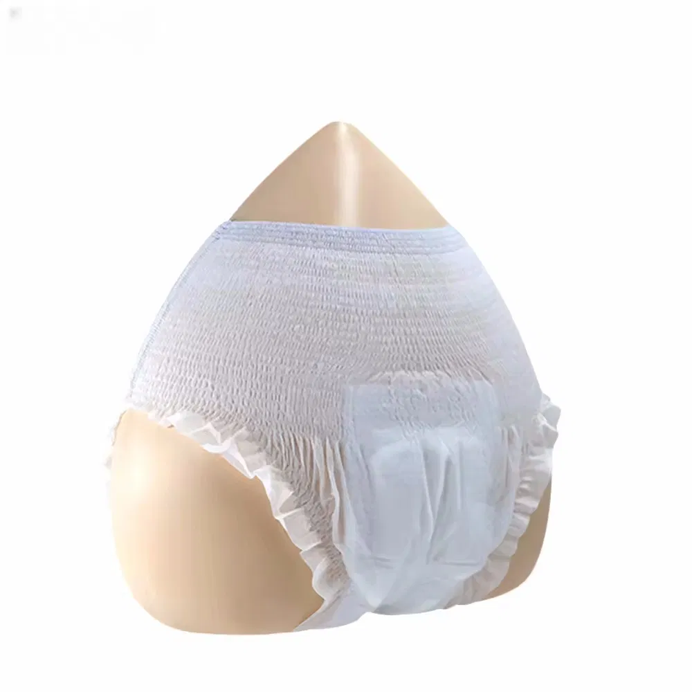 Pantalones de mujer de diseño de cintura alta súper suaves, compresas sanitarias, ropa interior desechable para la noche, fabricación en China, algodón