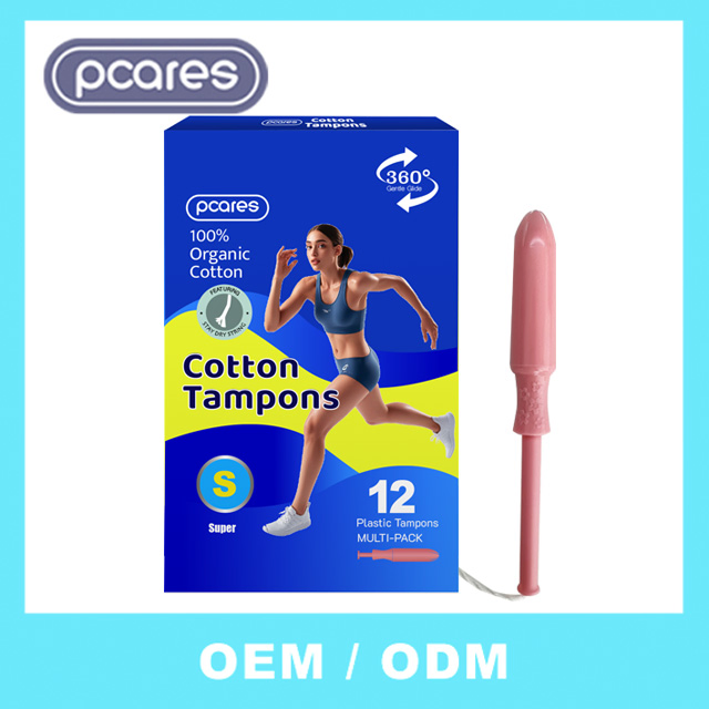 Mujer Tampones OEM Alta Calidad Suaves Tampones Femeninos Impermeables Tejido, Sin Fragancia