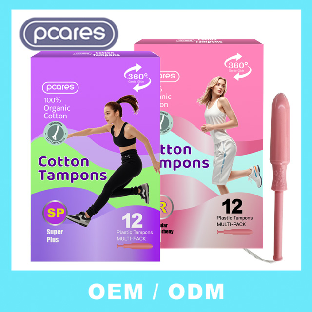 Mujer Tampones OEM Alta Calidad Suaves Tampones Femeninos Impermeables Tejido, Sin Fragancia