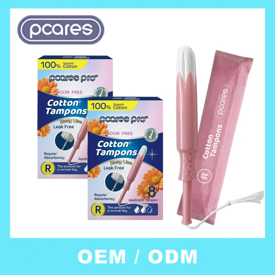 Tampones de alta calidad, super absorbentes, viscosa 100% algodón orgánico, tampones de mejor calidad con aplicador