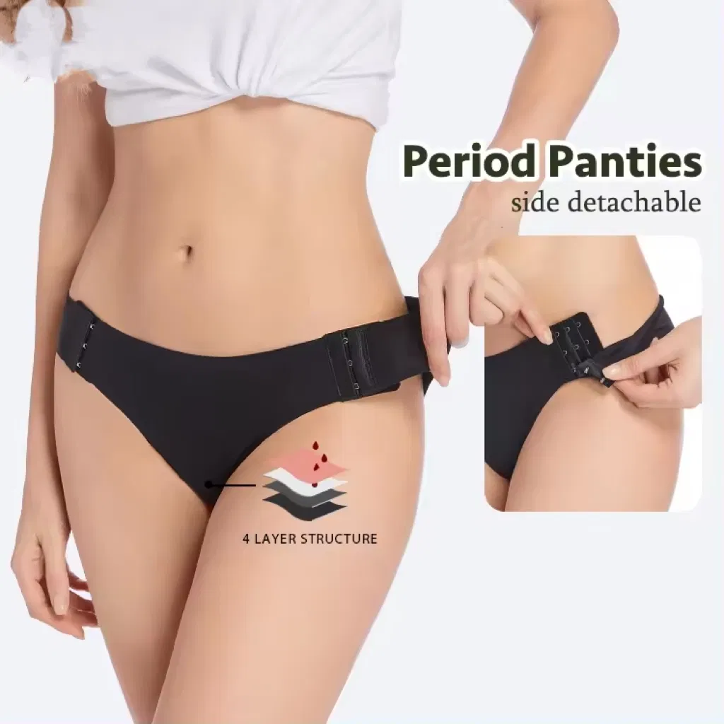 Pantalones interiores menstruales absorbentes de bambú, desechables y a prueba de fugas, al por mayor