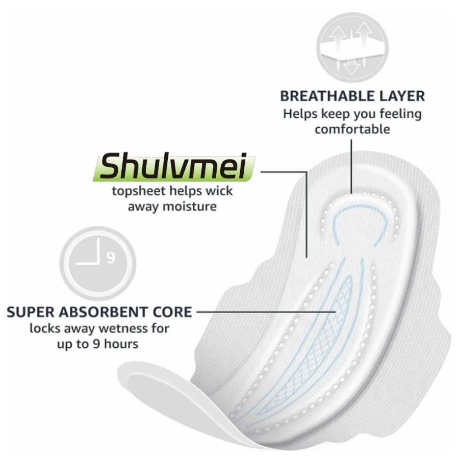 Compresas menstruales femeninas super absorbentes reutilizables de algodón orgánico transpirables sin fragancia desechables ultra delgadas