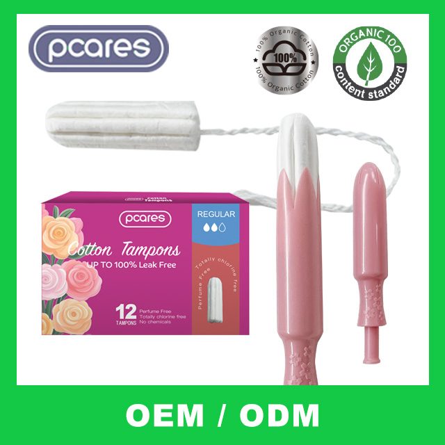 Tiempo para mí Tampones de algodón orgánico en lata de cáñamo para mujeres Venta al por mayor de tampones orgánicos