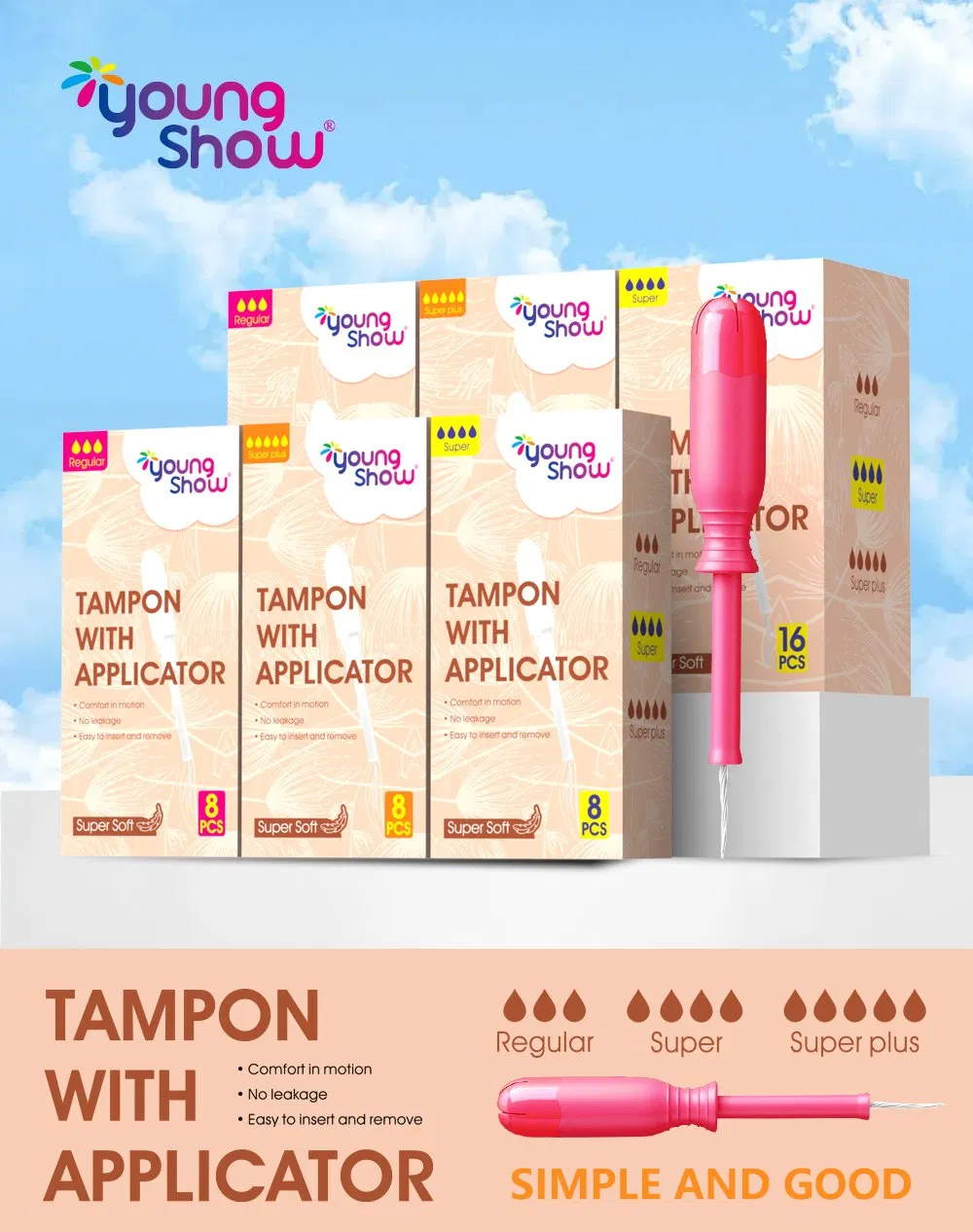Super Bulk Tampons Biodegradables de Algodón Orgánico con Aplicador