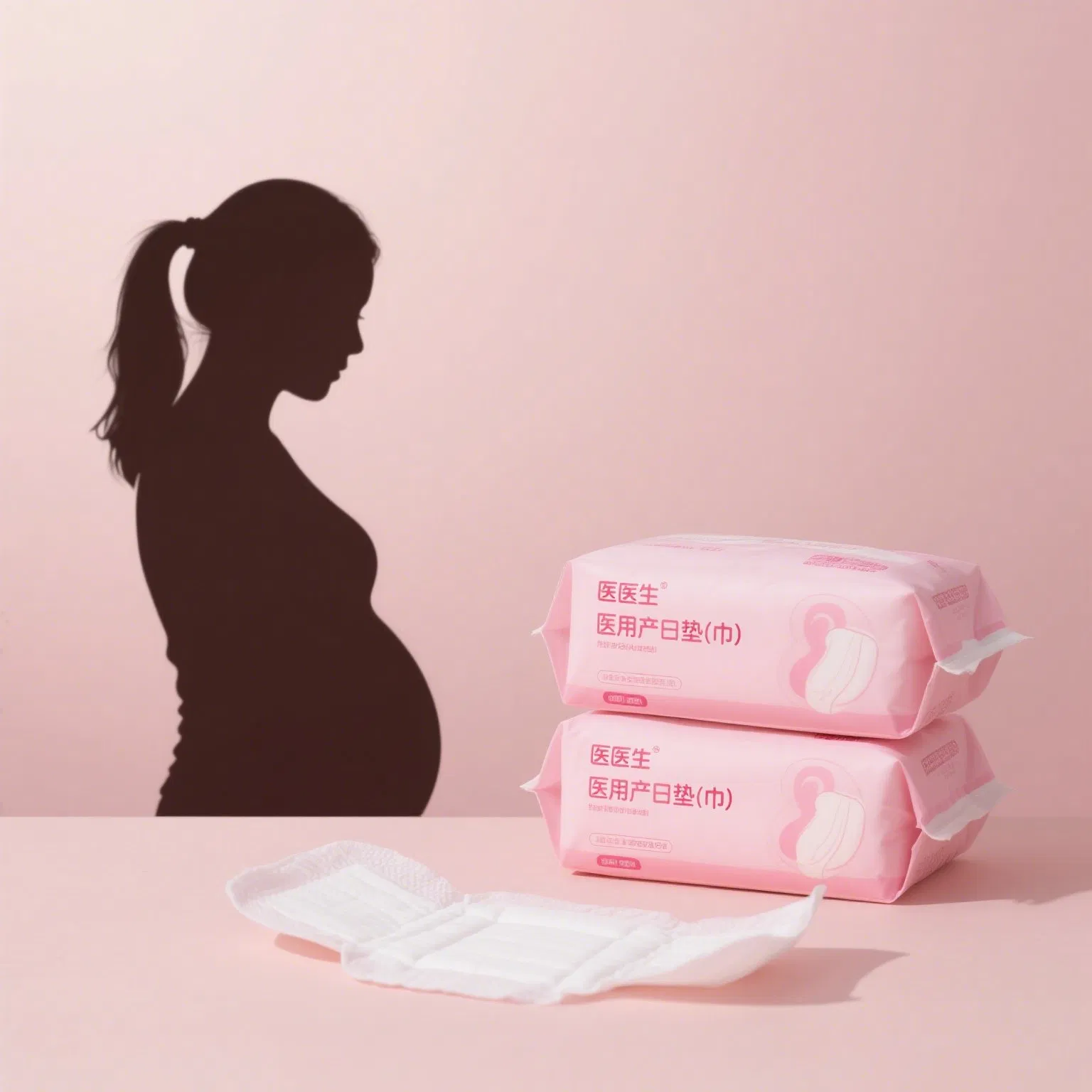 Almohadillas sanitarias desechables de alta absorción para el cuidado posparto de mujeres embarazadas