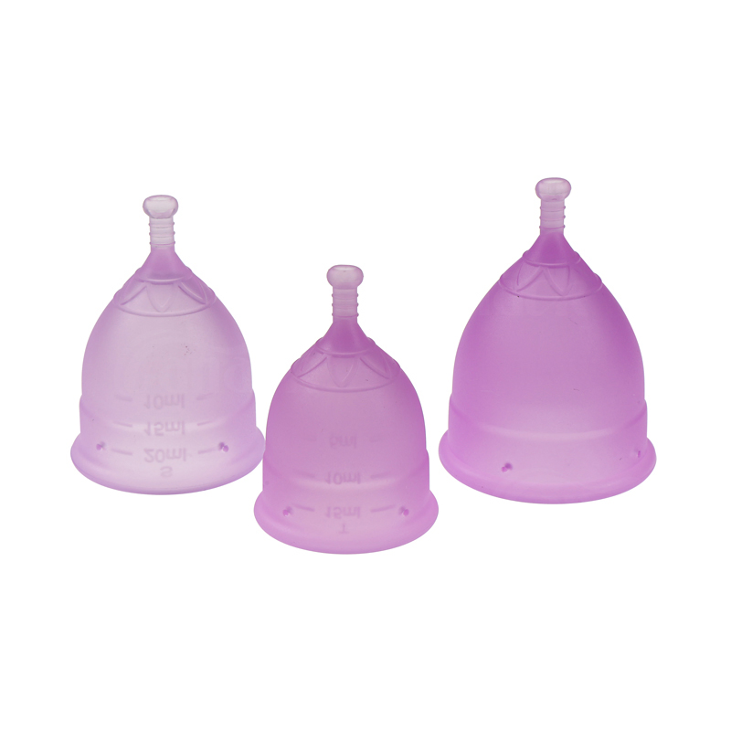 Copa menstrual de silicona médica transparente