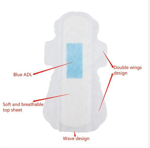 100% Toalla Sanitaria de Algodón Orgánico para la Higiene Menstrual de Mujeres