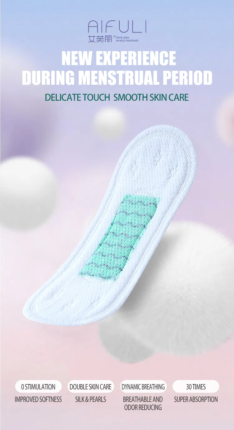 Toalla sanitaria ultra delgada de iones negativos aniónicos al por mayor para mujer, toallas sanitarias femeninas, almohadillas de maternidad