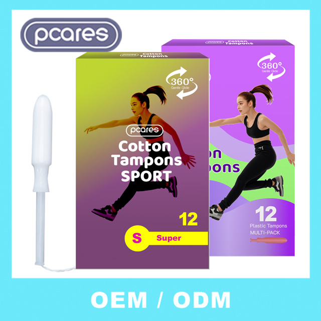 Tampones de cartón orgánico biodegradables, ecológicos, con punta redondeada suave, OEM ODM, con bolsa de PE
