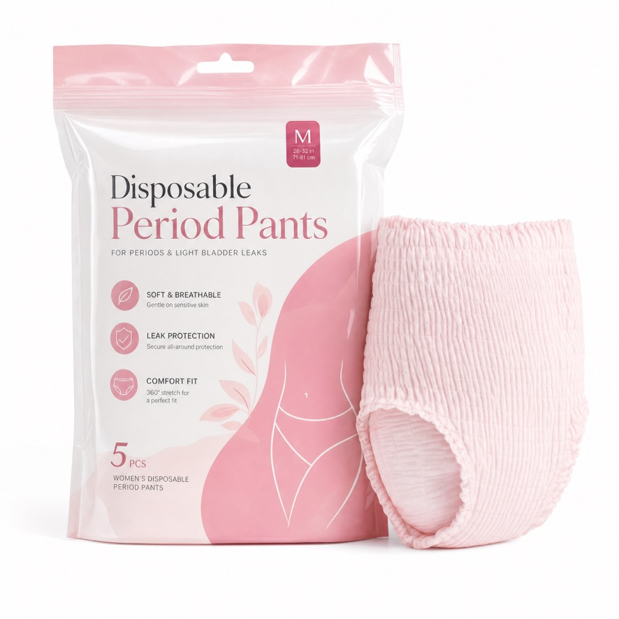 Ropa interior menstrual desechable posparto suave, super absorbente, a prueba de fugas, OEM, etiqueta privada, China