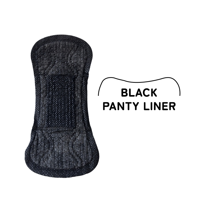 Todo el forro de panty negro con chip de carbón de bambú para uso todo el día