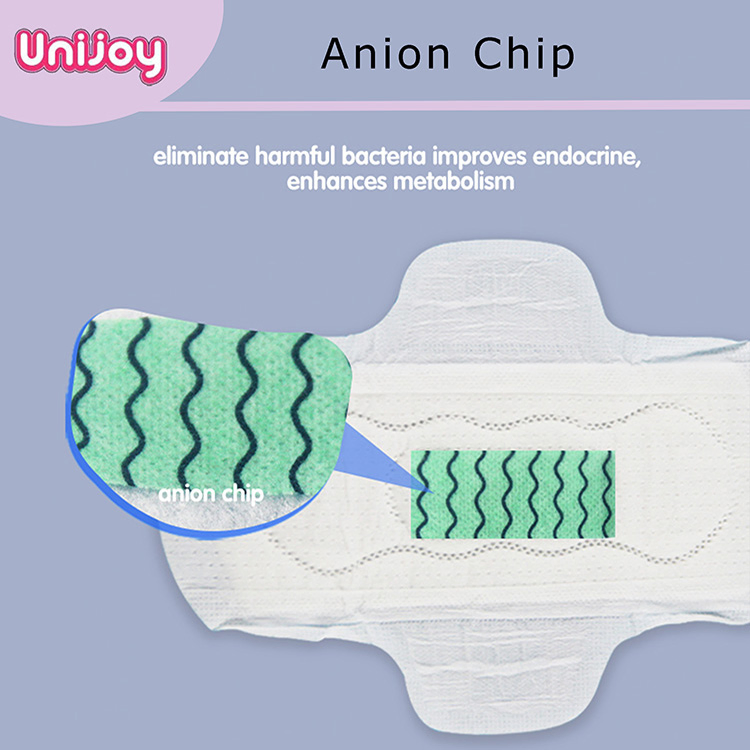 Fábrica OEM Mayorista Desechables de Algodón Orgánico Ultra Delgado Aniónico Compresas Menstruales Femeninas