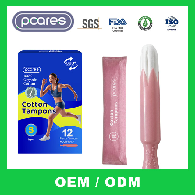 Tampones biodegradables ecológicos ODM con aplicador para uso diario
