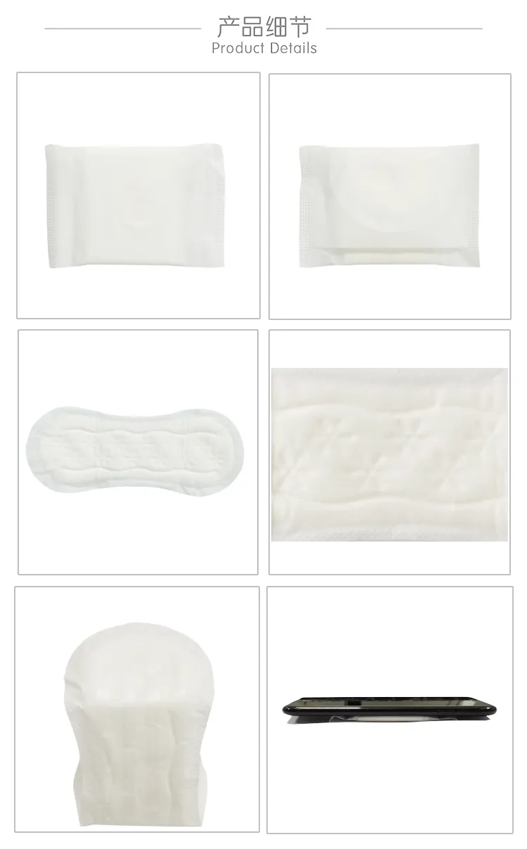 Compresa desechable ecológica 100% materiales crudos biodegradables